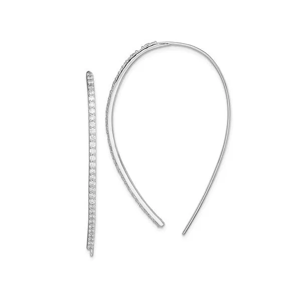 CRYSTAL THREADER DANGLE EARRINGS Lester Martin Dresher, PA