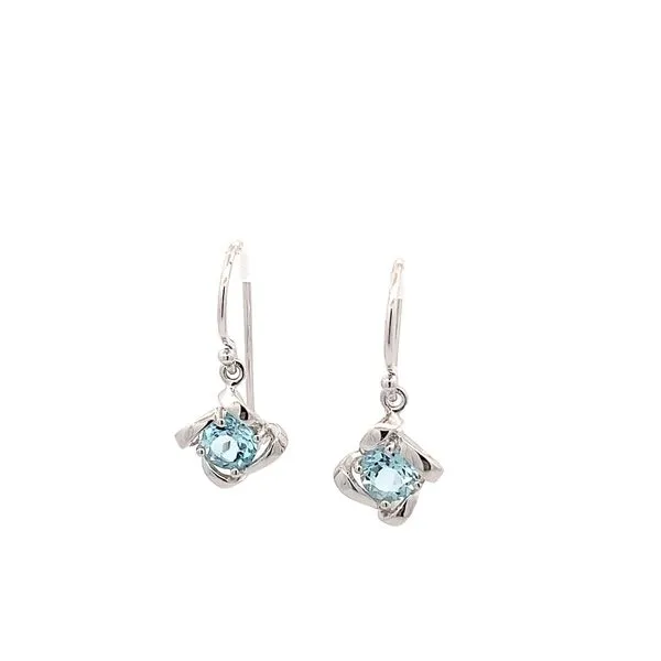 1.73CT TW BLUE TOPAZ DROP EARRINGS Lester Martin Dresher, PA