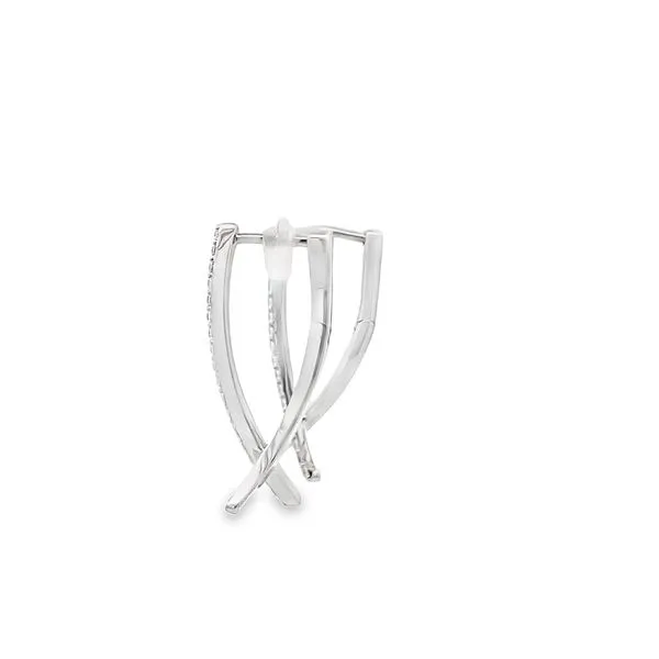 0.43CTW CROSSOVER OVAL HOOP EARRINGS Image 2 Lester Martin Dresher, PA