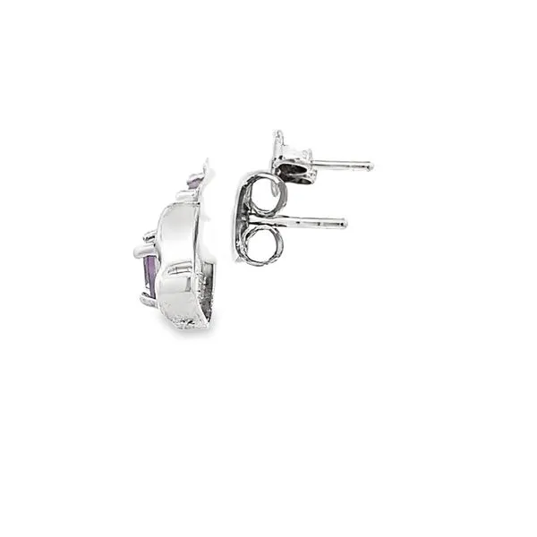 0.79CTW AMETHYST DROP EARRINGS SET IN STERLING SILVER Image 2 Lester Martin Dresher, PA
