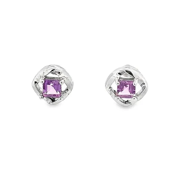 0.79CTW AMETHYST DROP EARRINGS SET IN STERLING SILVER Lester Martin Dresher, PA