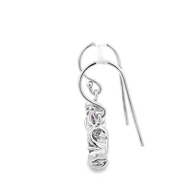 1.73CTW AMETHYST DROP EARRINGS SET IN STERLING SILVER Image 2 Lester Martin Dresher, PA