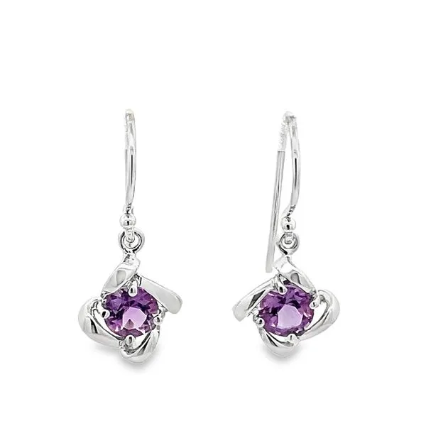 1.73CTW AMETHYST DROP EARRINGS SET IN STERLING SILVER Lester Martin Dresher, PA