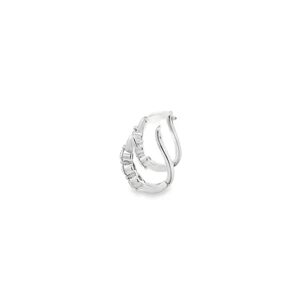 0.66CTW THREE STONE HUGGIE EARRINGS