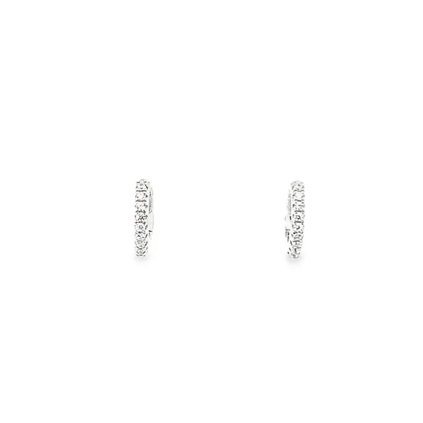 0.18CTW 10MM PAVE HUGGIE  EARRINGS