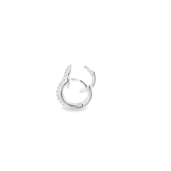 0.18CTW 10MM PAVE HUGGIE  EARRINGS