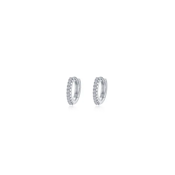 0.18CTW 10MM PAVE HUGGIE  EARRINGS
