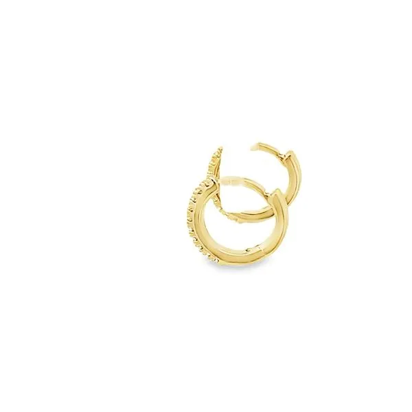 0.20CTW 11MM PAVE HUGGIE  EARRINGS