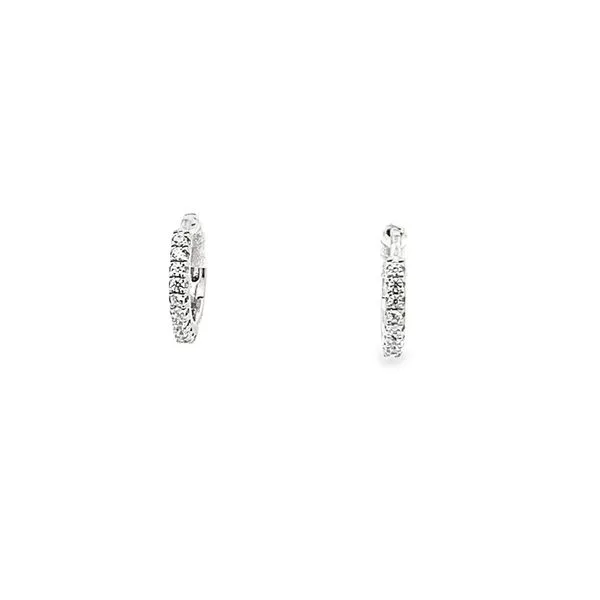 0.20CTW 11MM PAVE HUGGIE EARRINGS