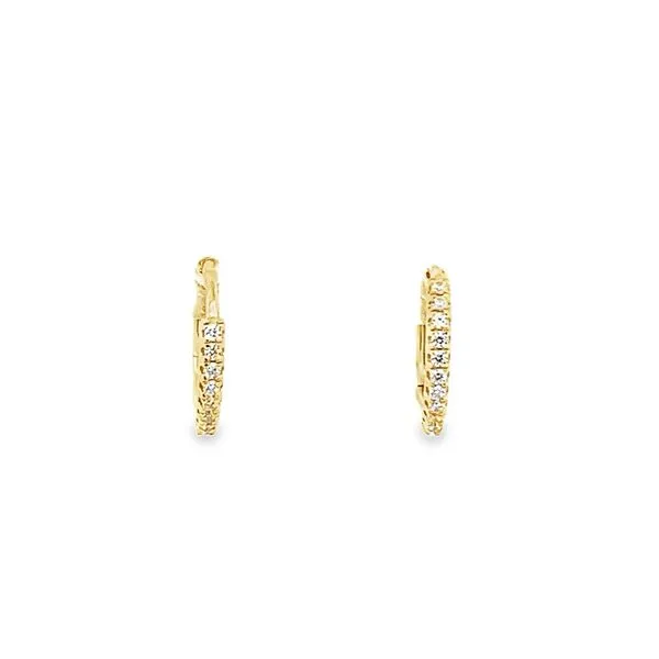 0.22CTW 11MM PAVE HUGGIE  EARRINGS