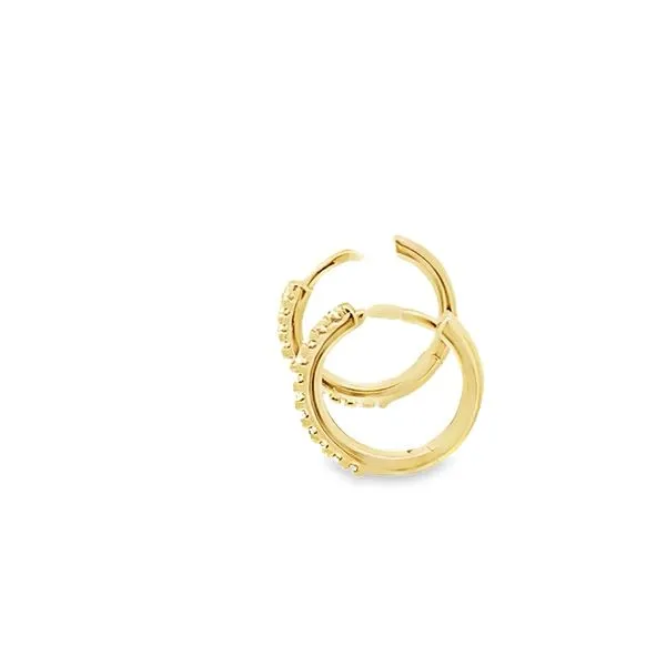 0.22CTW 11MM PAVE HUGGIE  EARRINGS