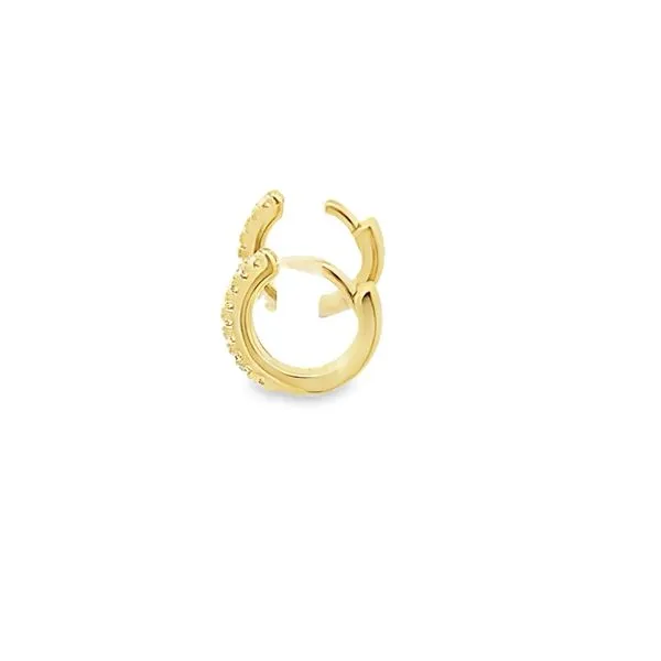 0.18CTW 10MM PAVE HUGGIE EARRINGS