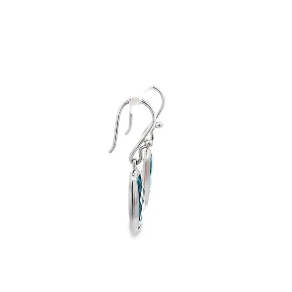 BLUE TOPAZ RECTANGULAR DROP EARRINGS Image 2 Lester Martin Dresher, PA