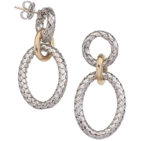 18K AND STERLING SILVER 31X20M TRAVERSA DOOR KNOCKER EARRINGS Lester Martin Dresher, PA