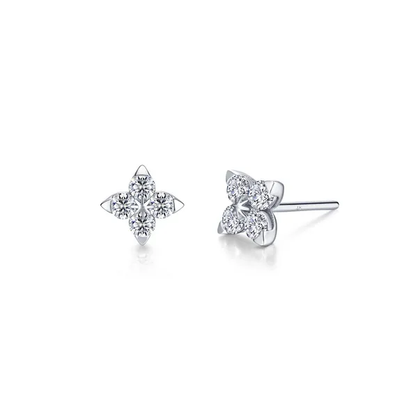 0.88CTW FLOWER STUD EARRINGS