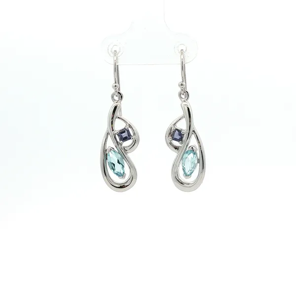1.38CTW BLUE TOPAZ AND IOLITE DROP EARRINGS Lester Martin Dresher, PA