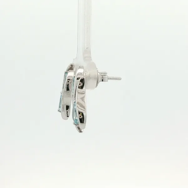 1.21CTW BLUE TOPAZ POST EARRINGS Image 2 Lester Martin Dresher, PA