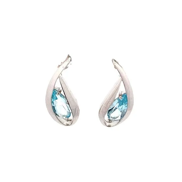 2.74CT BLUE TOPAZ EARRINGS Lester Martin Dresher, PA