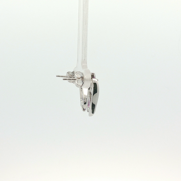 1.21CTW AMETHYST POST DROP EARRINGS SET IN STERLING SILVER Image 2 Lester Martin Dresher, PA