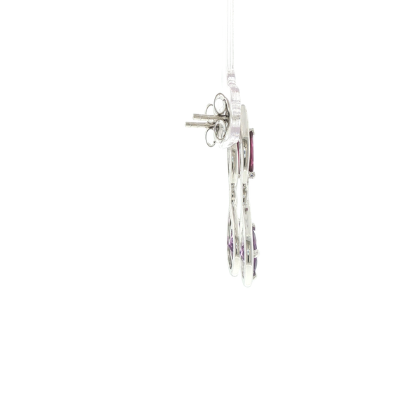 AMETHYST AND STERLING SILVER EARRINGS Image 2 Lester Martin Dresher, PA