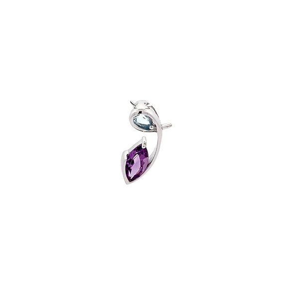 1.22CT TW AMETHYST AND BLUE TOPAZ PENDANT Lester Martin Dresher, PA