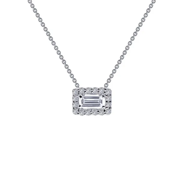 0.26CTW BAGUETTE HALO NECKLACE similar item image