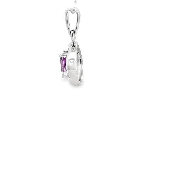 1.03CT AMETHYST DROP PENDANT SET IN STERLING SILVER