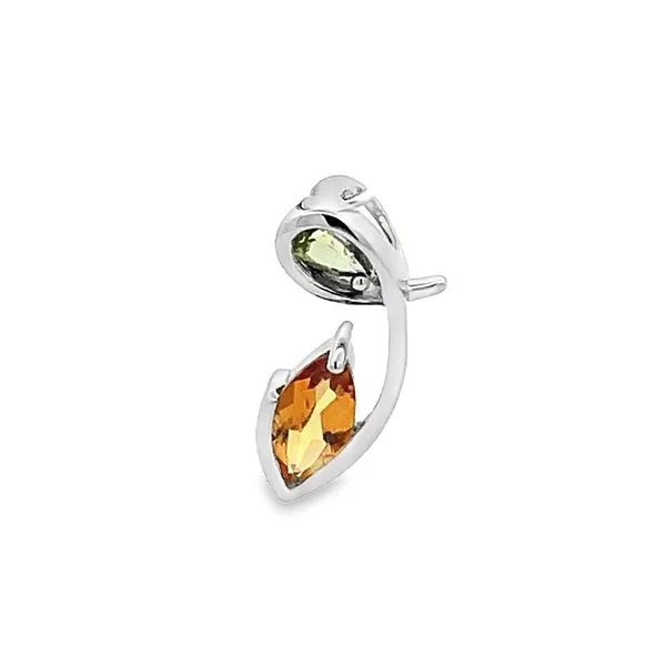 1.60CTW GOLDEN CITRINE AND PERIDOT DROP EARRINGS