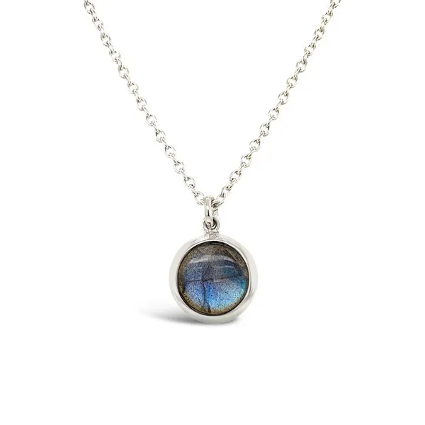 LABRODORITE  STERLING SILVER BEZEL SET PENDANT