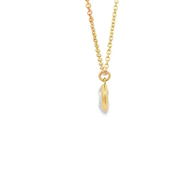 RAINBOW MOONSTONE YELLOW VERMEIL BEZEL SET PENDANT