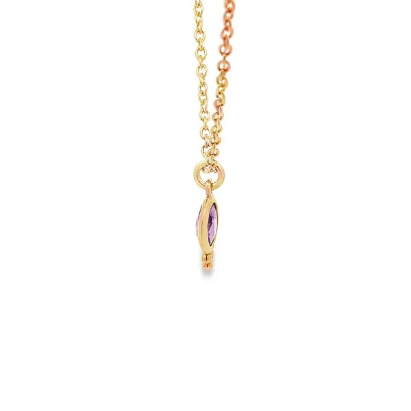 AMETHYST VERMEIL BEZEL SET PENDANT Image 2 Lester Martin Dresher, PA