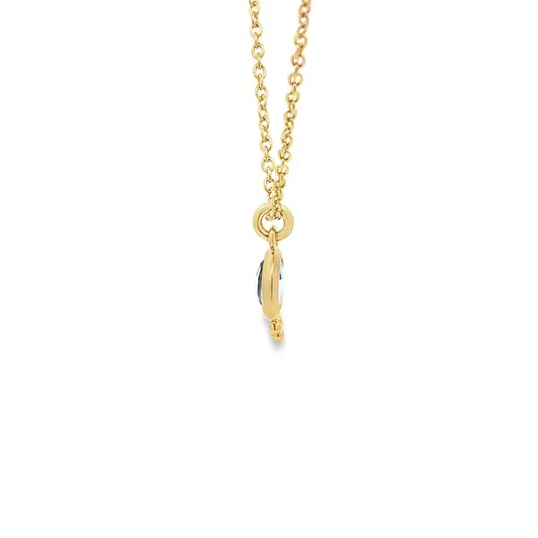 BLUE TOPAZ VERMEIL BEZEL SET PENDANT