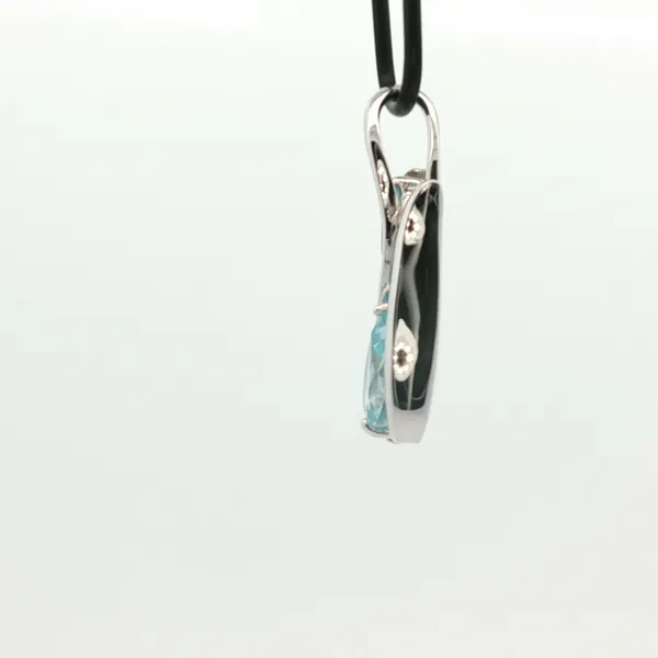 1.26CTW BLUE TOPAZ FREEFORM PENDANT Image 2 Lester Martin Dresher, PA