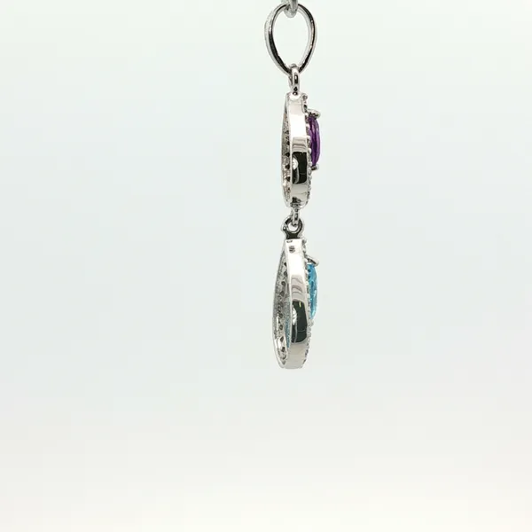 0.16CT AMETHYST AND 0.44CT BLUE TOPAZ PENDANT WITH 0.18CT TW WHITE TOPAZ ACCENTS Image 2 Lester Martin Dresher, PA