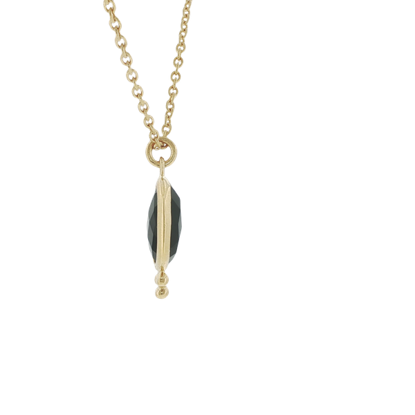OVAL ONYX PENDANT BEZEL SET IN STERLING SILVER 14K YELLOW GOLD  VERMEIL Image 2 Lester Martin Dresher, PA