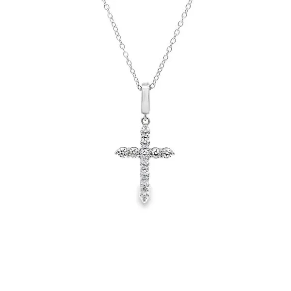 0.26CTW BAGUETTE HALO NECKLACE