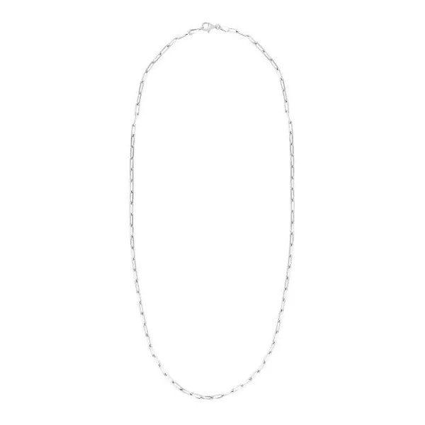 16\ STERLING SILVER 2.5MM PAPERCLIP NECK CHAIN