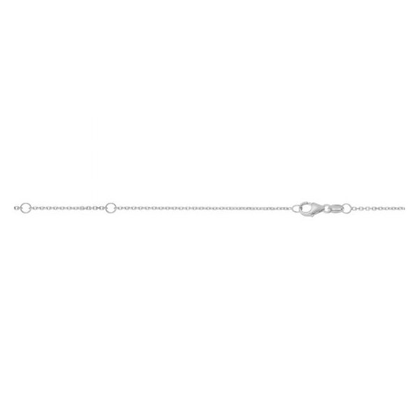 STERLING SILVER 1.2MM EXTENDABLE CABLE CHAIN WITH SPRING RING CLASP Image 2 Lester Martin Dresher, PA