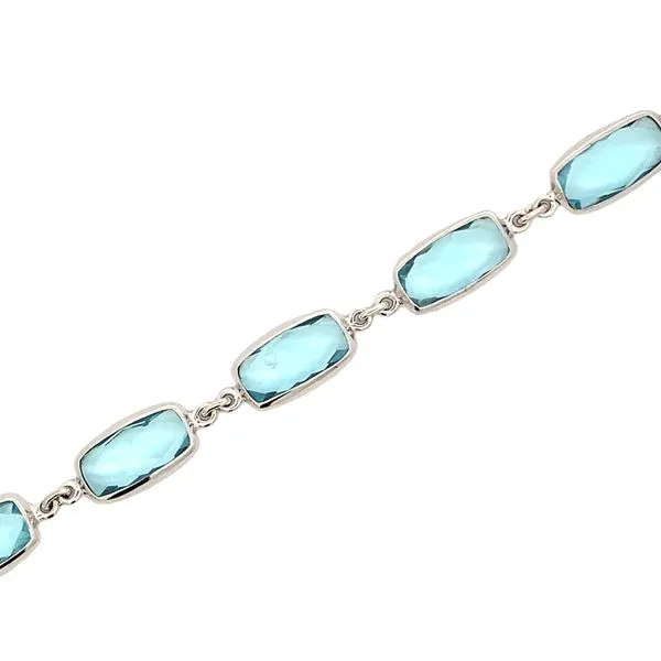 BLUE TOPAZ AND STERLING  BRACELET similar item image