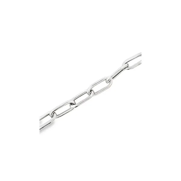 7.5\ SEMI-SOLID PAPERCLIP BRACELET STERLING SILVER