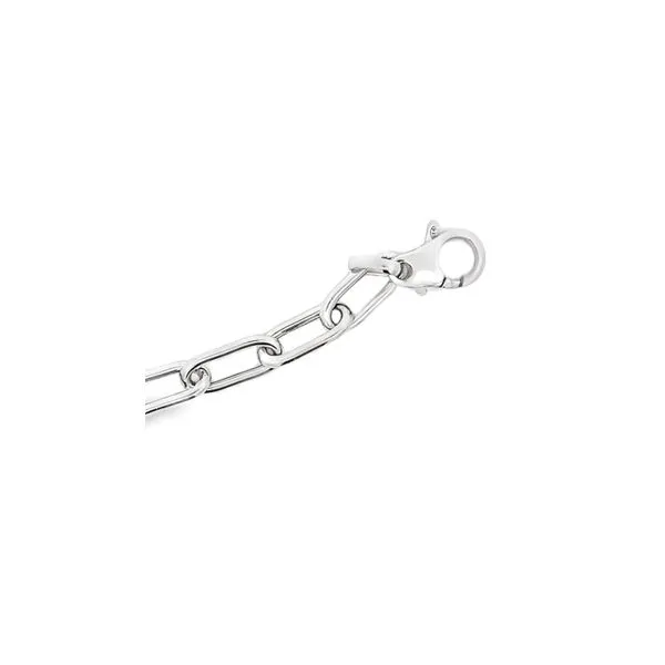 7.5\ SEMI-SOLID PAPERCLIP BRACELET STERLING SILVER