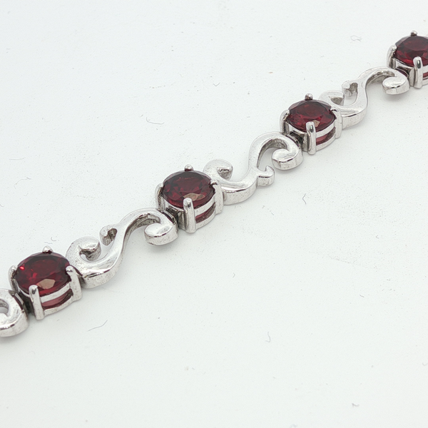 6.50CTW GARNET SWIRL DESIGN BRACELET Image 2 Lester Martin Dresher, PA