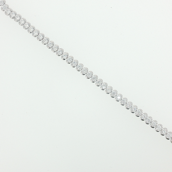 8.00CTW HALF BEZEL TENNIS BRACELET MEASURING 7