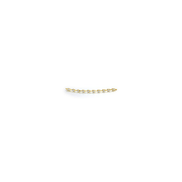 YELLOW GOLD PLATED STERLING SILVER CONTINUUM TEARDROP BANGLE ATTACHMENT BRACELET BASE Lester Martin Dresher, PA