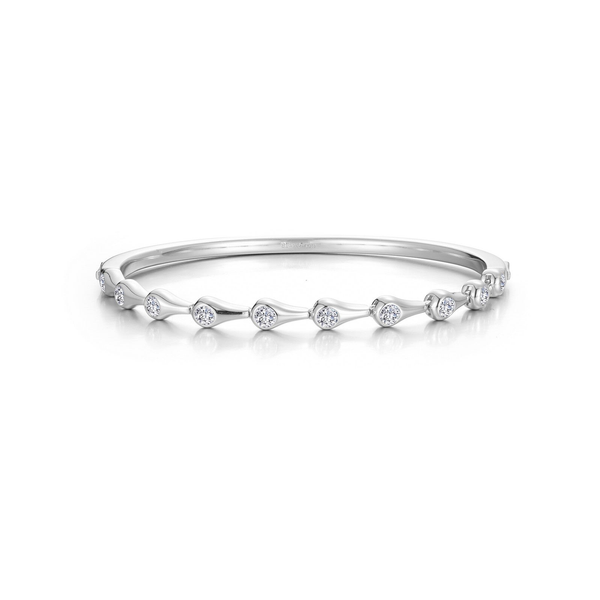 YELLOW GOLD PLATED STERLING SILVER CONTINUUM TEARDROP BANGLE ATTACHMENT BRACELET BASE Image 2 Lester Martin Dresher, PA