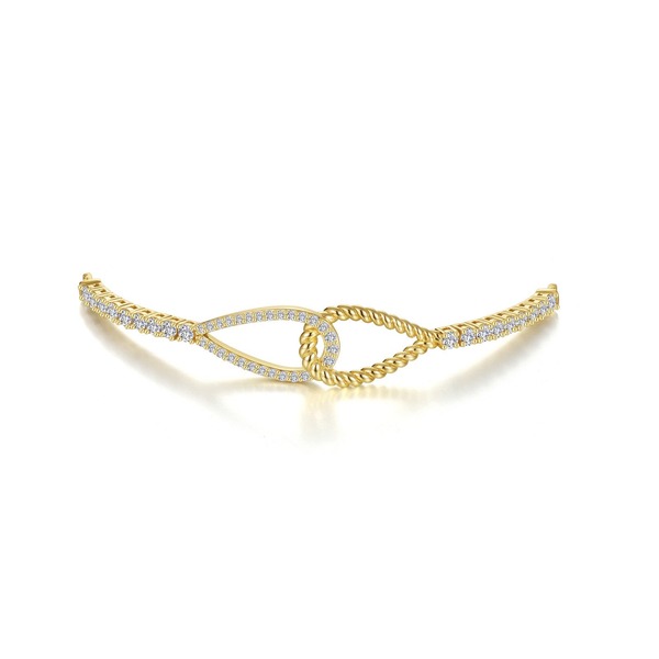 GOLD PLATED STERLING SILVER CONTINUUM GRADUATED BEZEL BANGLE BRACELET TOPPER Lester Martin Dresher, PA