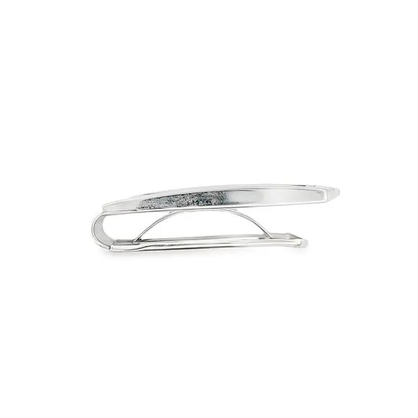STAINLESS AND TITANIUM MONEY CLIP WITH DIAMOND AND 18K YE...