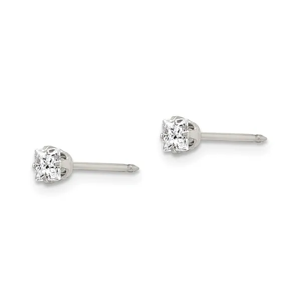 CZ STAINLESS STEEL POST PIERCING EARRINGS Lester Martin Dresher, PA