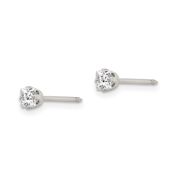 CZ STAINLESS STEEL POST PIERCING EARRINGS Lester Martin Dresher, PA