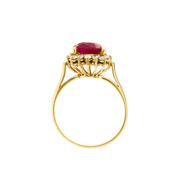 Ruby Ring with a Diamond Halo Image 3 Lewisburg Diamond & Gold Lewisburg, WV